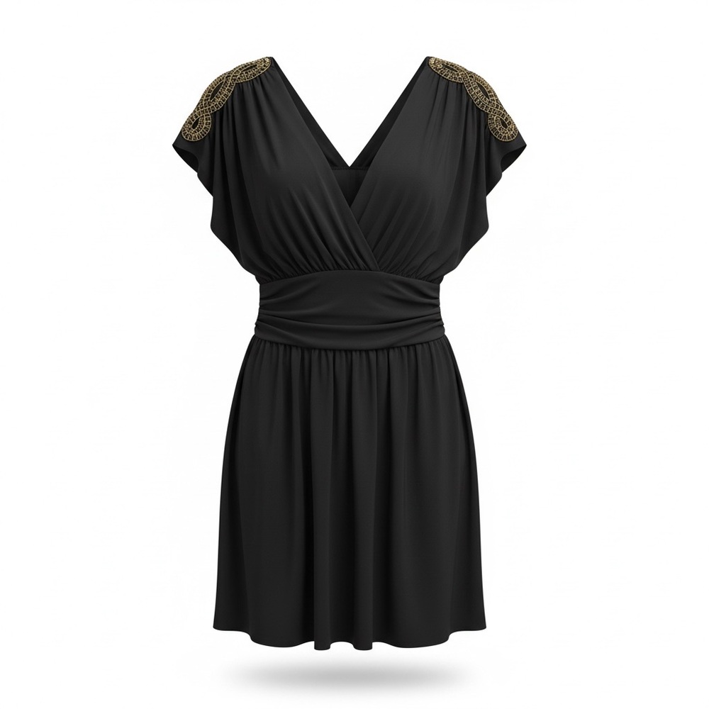 FRENCH CONNECTION🎀Flattering/Versatile Dress w Beaded Shoulders🎀SZ 8🎀Like New!!